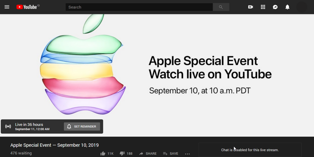 Penasaran dengan Iphone 11? Apple Live Streaming di Youtube Besok!