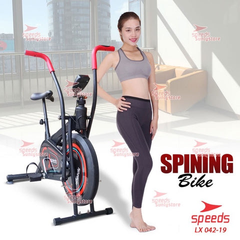 Sepeda Statis Platinum Spinning Air Bike Home Fitness Speeds LX 042-19