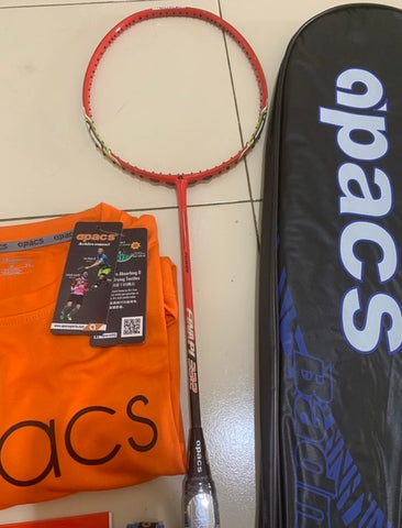 Raket Badminton Apacs Finapi 332 Bonus Komplit Tas Senar Grip Kaos