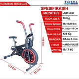 Spinning Bike Sepeda Statis Platinum Ski Home Gym Total Fitness G