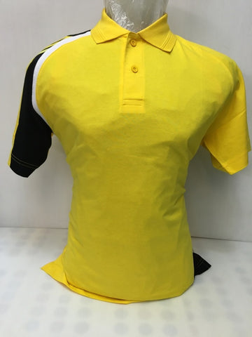 Kaos Polo AR Bonera Lengan Pendek Kuning Hitam Putih - Nyari.id
