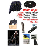 Battle Rope 12Meter Speeds/Tali Fitness Battling ROPES GYM LX 024-6 - Nyari.id