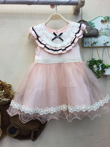 Dress Flower - Pink White - Nyari.id