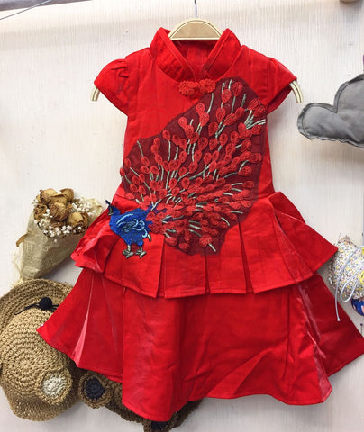 Dress Peacock - Red - Nyari.id