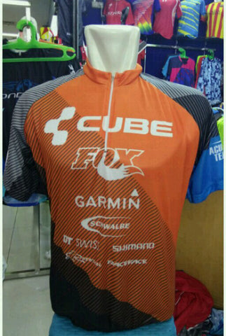 Baju Sepeda Fox Cube Lengan Pendek Hitam Orange Abu - Nyari.id