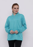 Hitscore Exclusive Kaos Polo Shirt Striped Collar Long Sleeve light Blue - Nyari.id