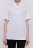 Hitscore Exclusive Kaos Polo Shirt Striped Collar Short Sleeve White - Nyari.id
