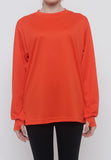 Hitscore Kaos Oblong T-Shirt Long Sleeve Orange - Nyari.id