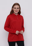 Hitscore Kaos Polo Shirt Long Sleeve Red - Nyari.id