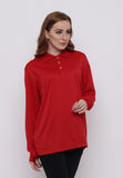 Hitscore Kaos Polo Shirt Long Sleeve Red - Nyari.id