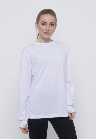Hitscore Kaos Oblong T-Shirt Long Sleeve White - Nyari.id