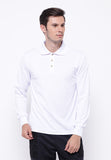 Hitscore Kaos Polo Shirt Long Sleeve White - Nyari.id