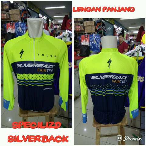 Baju Sepeda Specialized Lengan Panjang Silverback Stabilo - Nyari.id